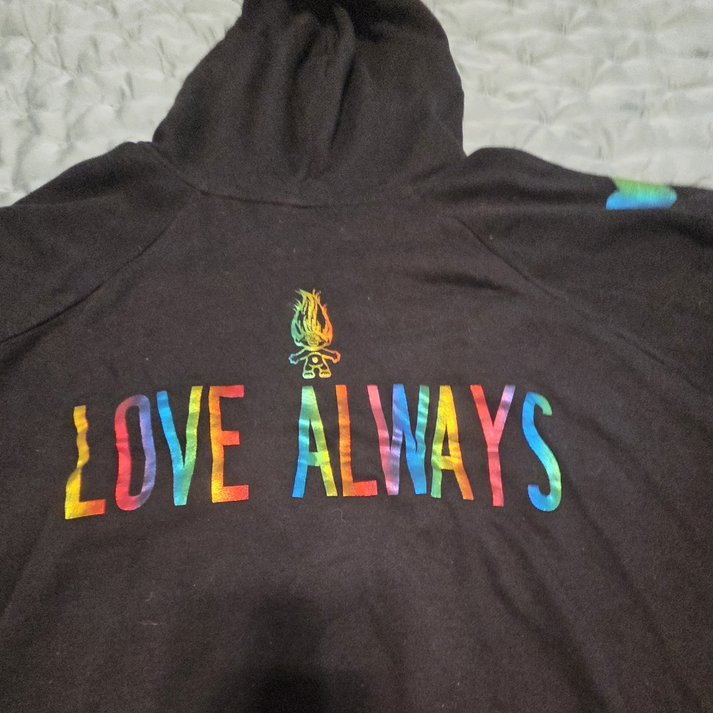 Torrid Trolls "Love Always" Zip Up Hoodie ❤️🧡💚💙💜 - Picture 4 of 7
